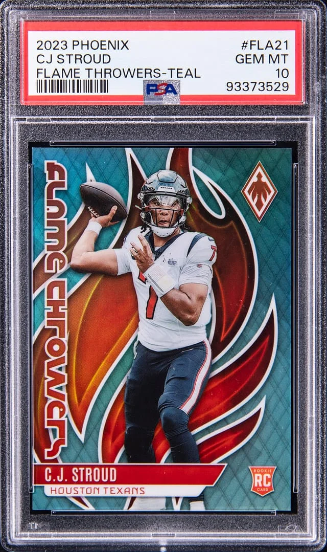 2023 Panini C.J. Stroud Phoenix Flame Throwers Teal #FLA21 card image