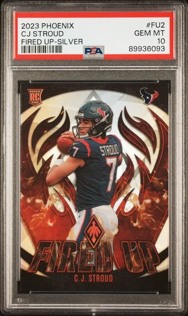 2023 Panini C.J. Stroud Phoenix Fired Up Silver #FU2 card image