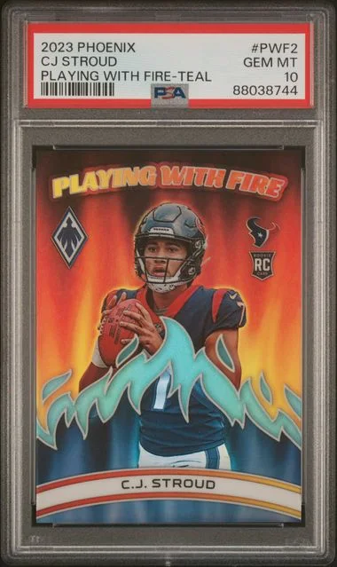 2023 Panini C.J. Stroud Phoenix Playing With Fire Teal #PWF2 card image