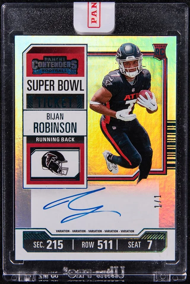 2023 Panini Contenders Bijan Robinson Ticket Autographs Variation #103 card image