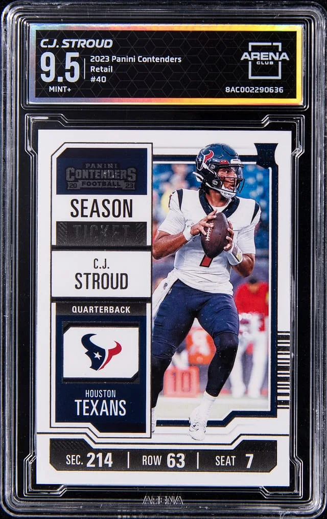 2023 Panini Contenders CJ Stroud - ACG MINT+ 9.5 Season Ticket #40 card image