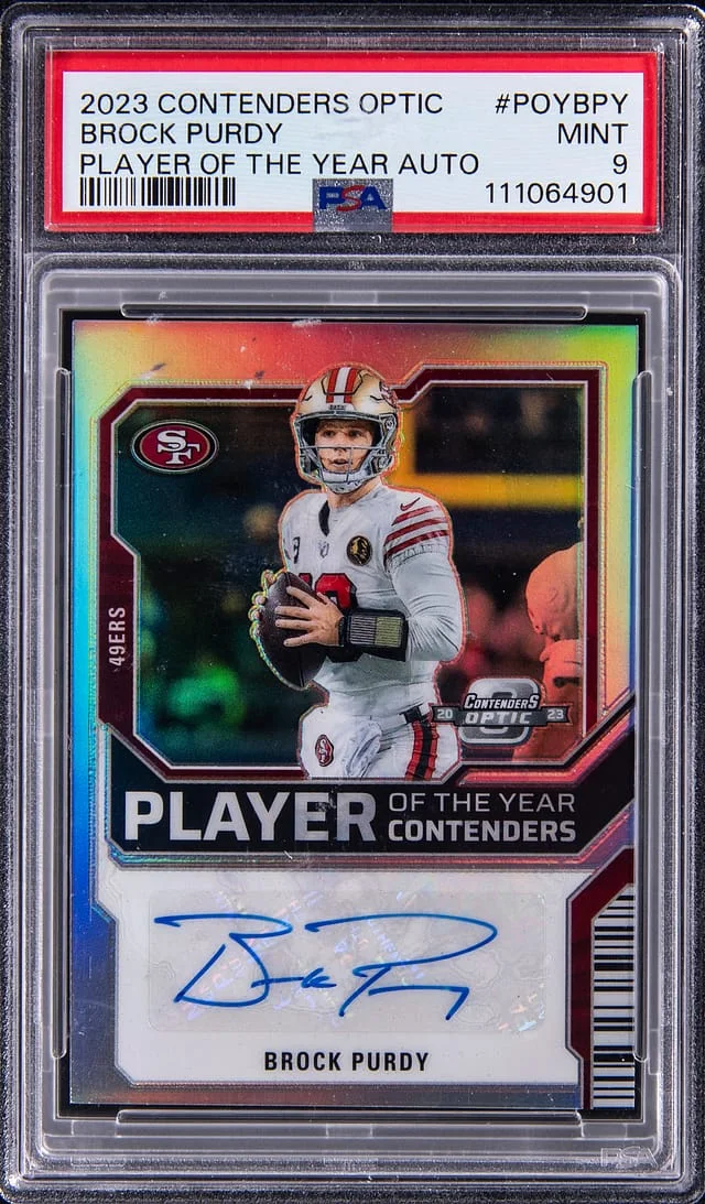 2023 Panini Contenders Optic Brock Purdy Player Of The Year Autographs #POY-BPY card image