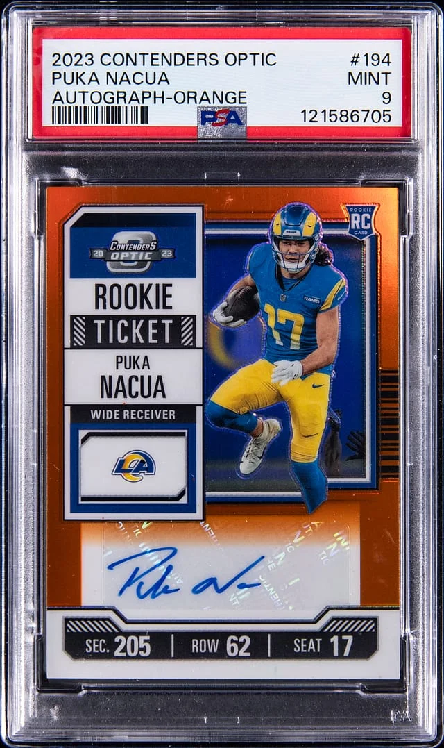 2023 Panini Contenders Optic Puka Nacua Ticket Autograph #194 card image