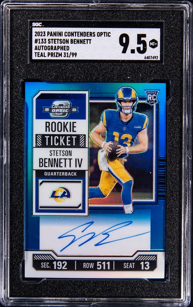 2023 Panini Contenders Optic Stetson Bennett Autograph-Red Prizm #133 card image