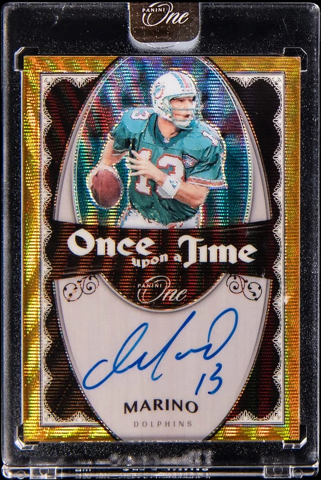 2023 Panini Dan Marino One Once Upon a Time Signatures Gold #326 card image