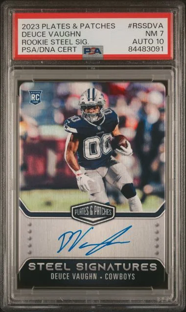 2023 Panini Deuce Vaughn Plates & Patches Steel Signatures #RSSDVA card image
