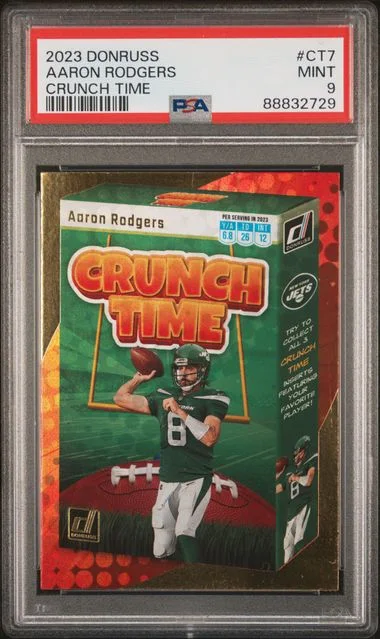 2023 Panini Donruss Aaron Rodgers Crunch Time #CT7 card image