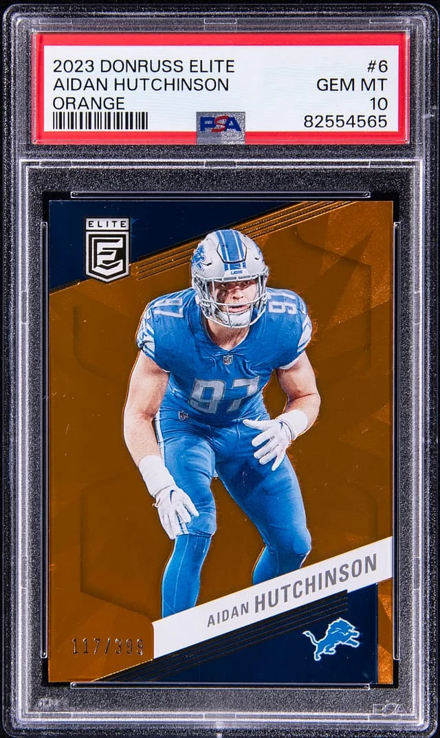 2023 Panini Donruss Aidan Hutchinson Elite Orange #6 card image