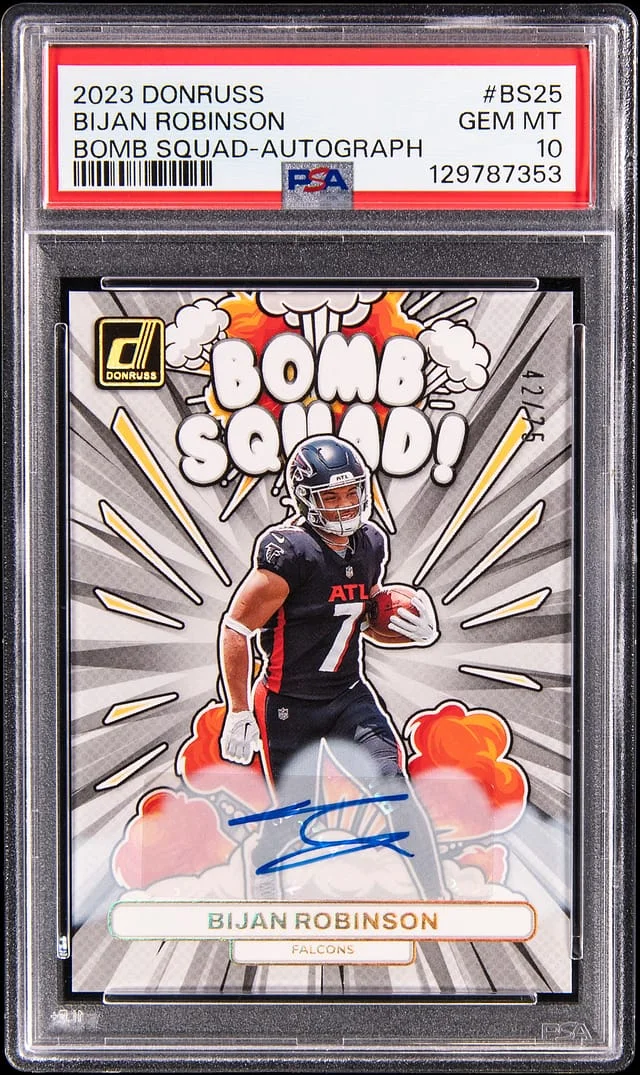 2023 Panini Donruss Bijan Robinson Bomb Squad Autograph #BS-25 card image
