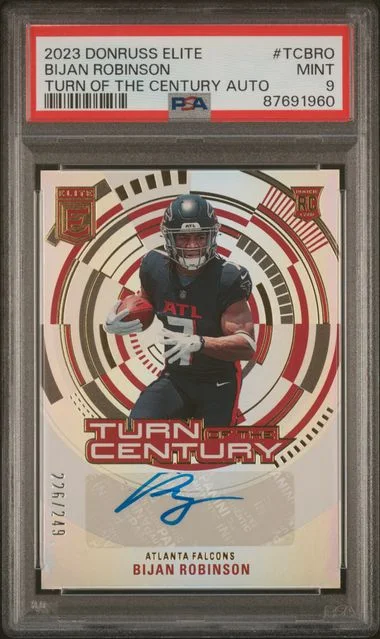 2023 Panini Donruss Bijan Robinson Elite Turn Of The Century Autograph #TCBRO card image