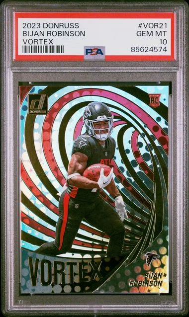 2023 Panini Donruss Bijan Robinson Vortex #VOR21 card image