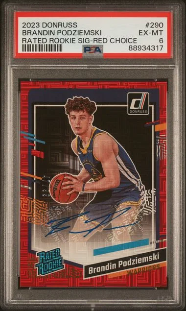 2023 Panini Donruss Brandin Podziemski Rated Signature-Choice #290 card image