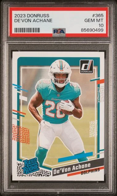2023 Panini Donruss De'Von Achane Rated #365 card image