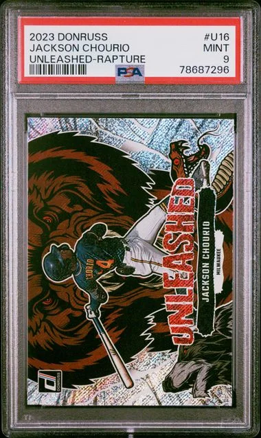 2023 Panini Donruss Jackson Chourio Unleashed Rapture #U16 card image