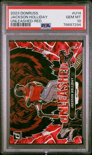 2023 Panini Donruss Jackson Holliday Unleashed Red #U14 card image