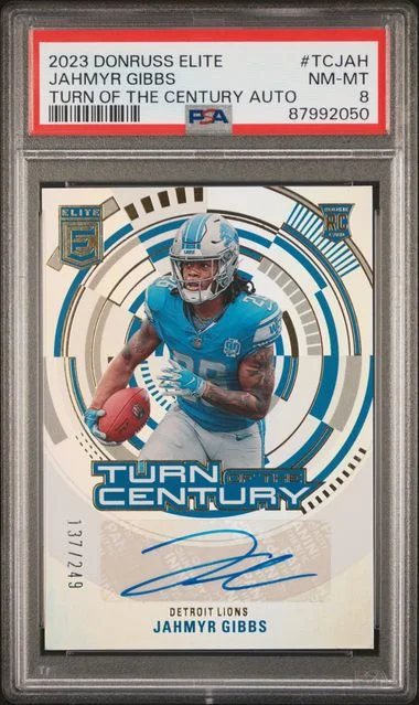 2023 Panini Donruss Jahmyr Gibbss Elite Turn Of The Century Autograph #TCJAH card image
