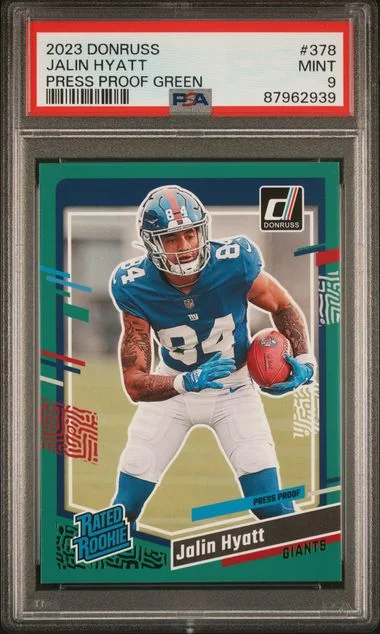 2023 Panini Donruss Jalin Hyatt Press Proof Green #378 card image