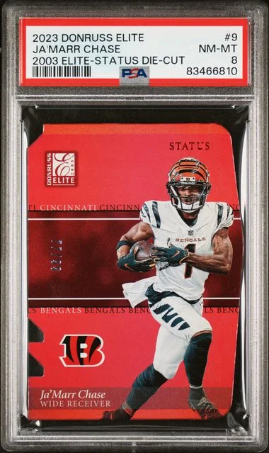 2023 Panini Donruss Ja'Marr Chase Elite 2003 Elite Status Die-Cut #9 card image