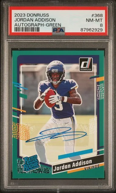 2023 Panini Donruss Jordan Addison Autograph-Green #368 card image