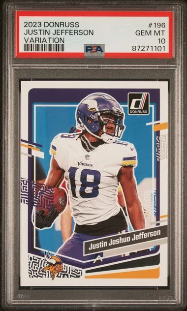 2023 Panini Donruss Justin Jefferson Variation #196 card image