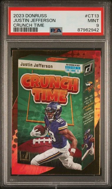 2023 Panini Donruss Justin Jefferson Crunch Time #CT13 card image