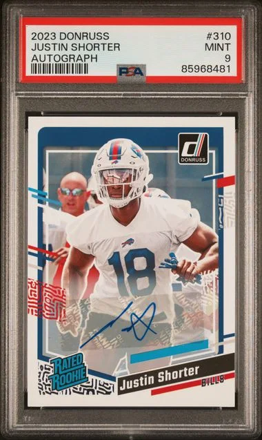 2023 Panini Donruss Justin Shorter Autograph Rated #310 card image