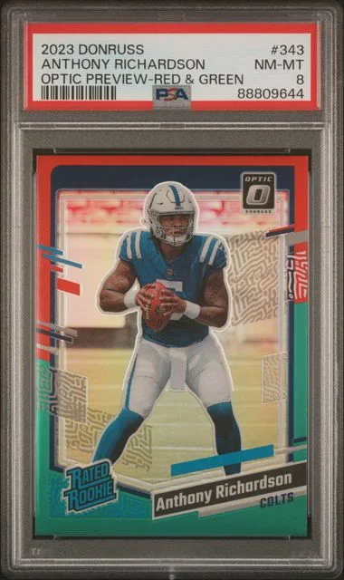 2023 Panini Donruss Optic Anthony Richardson Preview-Pink #343 card image