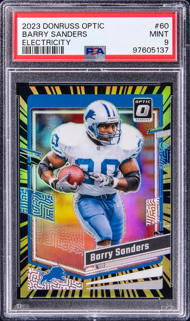 2023 Panini Donruss Optic Barry Sanders Electricity #60 card image