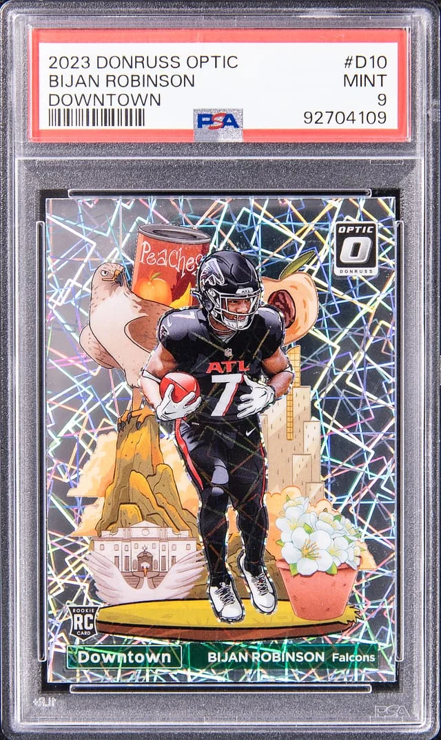 2023 Panini Donruss Optic Bijan Robinson Downtown #D10 card image