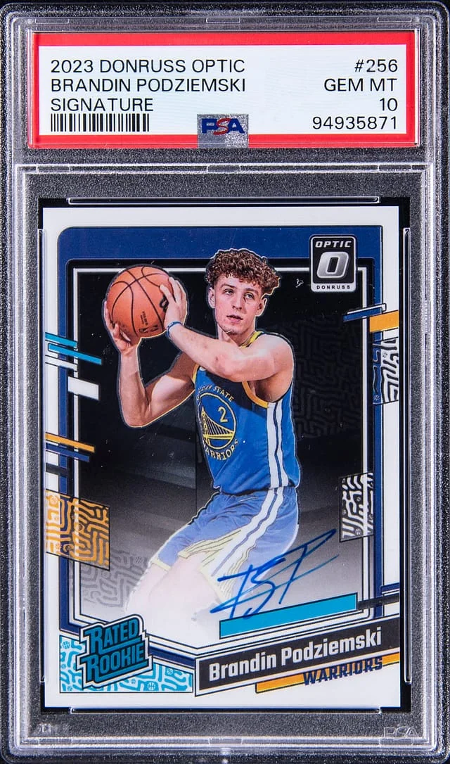 2023 Panini Donruss Optic Brandin Podziemski Signature #256 card image