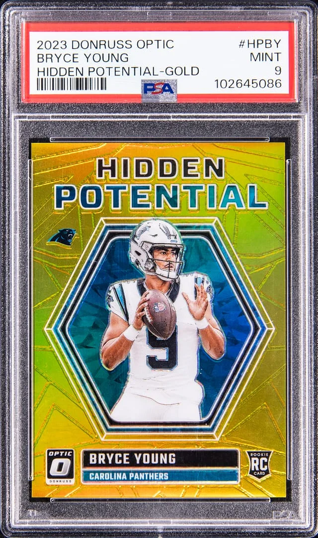 2023 Panini Donruss Optic Bryce Young Hidden Potential Gold #HP-BY card image