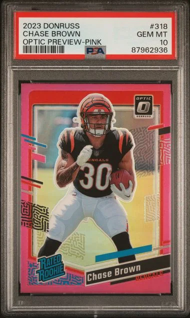 2023 Panini Donruss Optic Chase Brown Preview-Pink Rated #318 card image