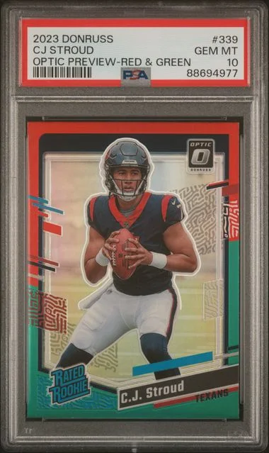 2023 Panini Donruss Optic CJ Stroud Preview-Blue Scope #339 card image