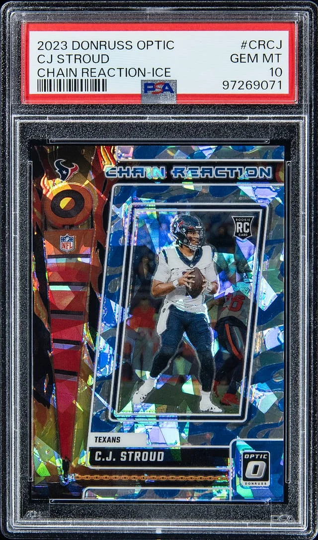 2023 Panini Donruss Optic C.J. Stroud Chain Reaction Ice #CR-CJ card image