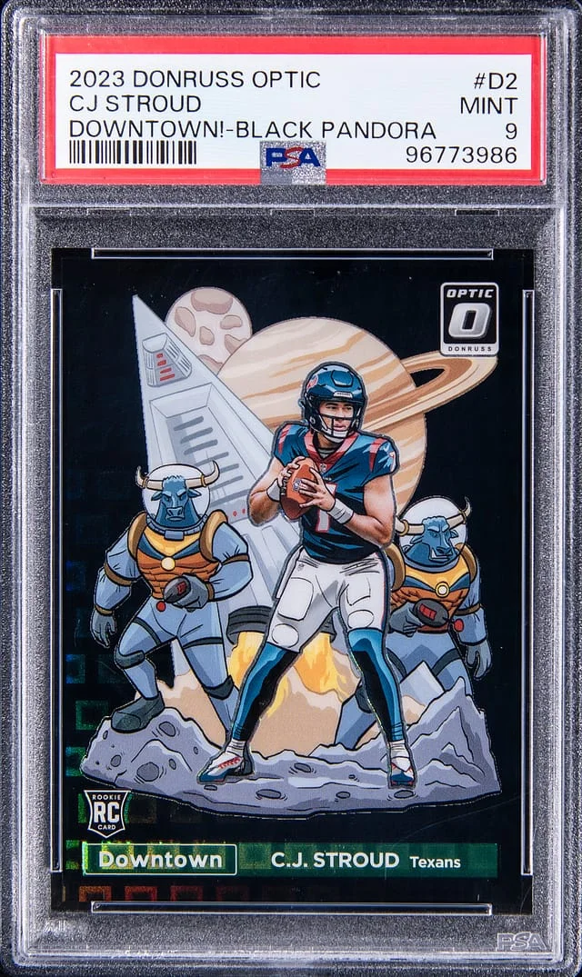 2023 Panini Donruss Optic CJ Stroud Downtown Black Pandora #D2 card image