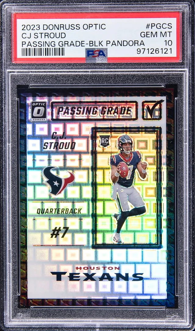 2023 Panini Donruss Optic C.J. Stroud Passing Grade Black Pandora #PG-CS card image
