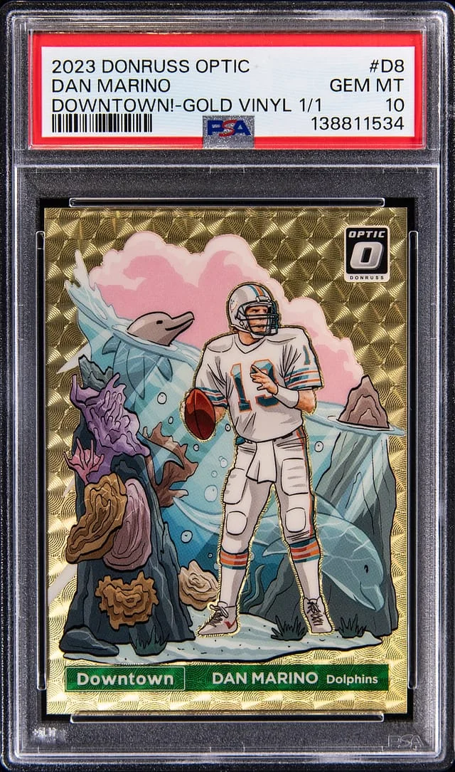 2023 Panini Donruss Optic Dan Marino Downtown Gold Vinyl #D-8 card image