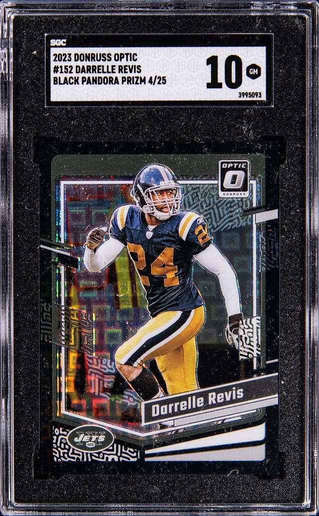 2023 Panini Donruss Optic Darrelle Revis Black Pandora Prizm #152 card image