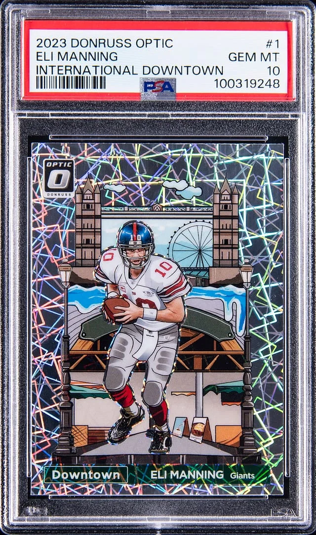 2023 Panini Donruss Optic Eli Manning International Downtown #1 card image