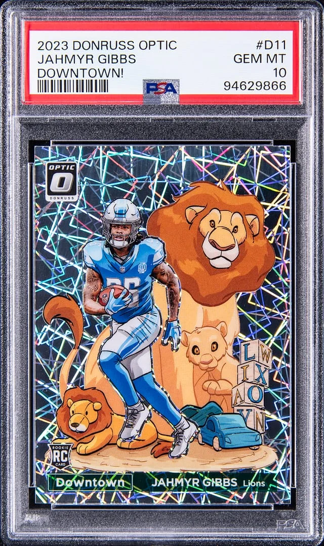 2023 Panini Donruss Optic Jahmyr Gibbs Downtown! #D-11 card image