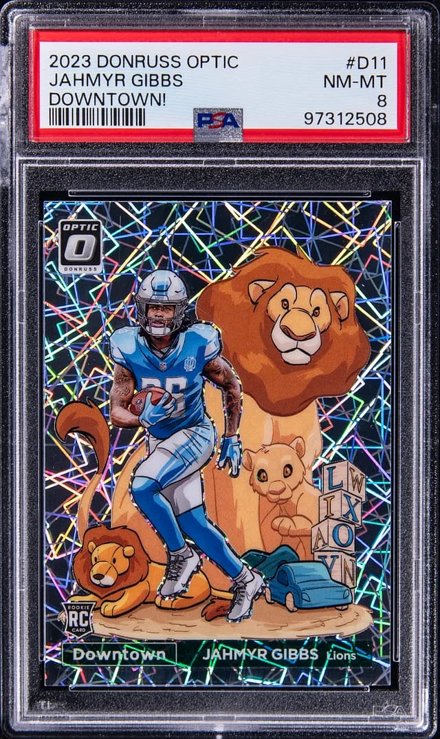 2023 Panini Donruss Optic Jahmyr Gibbs Downtown! #D11 card image