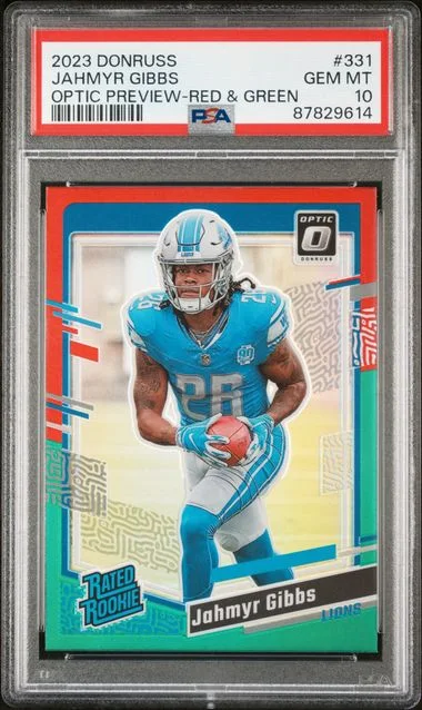 2023 Panini Donruss Optic Jahmyr Gibbss Preview-Blue Scope Rated #331 card image