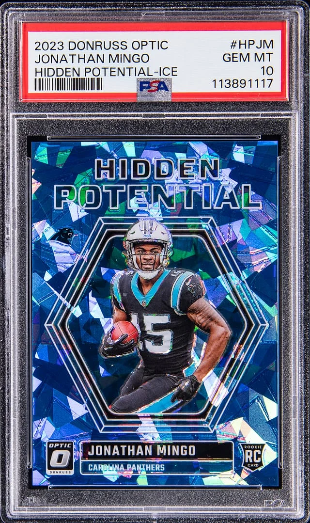 2023 Panini Donruss Optic Jonathan Mingo Hidden Potential Ice #HP-JM card image