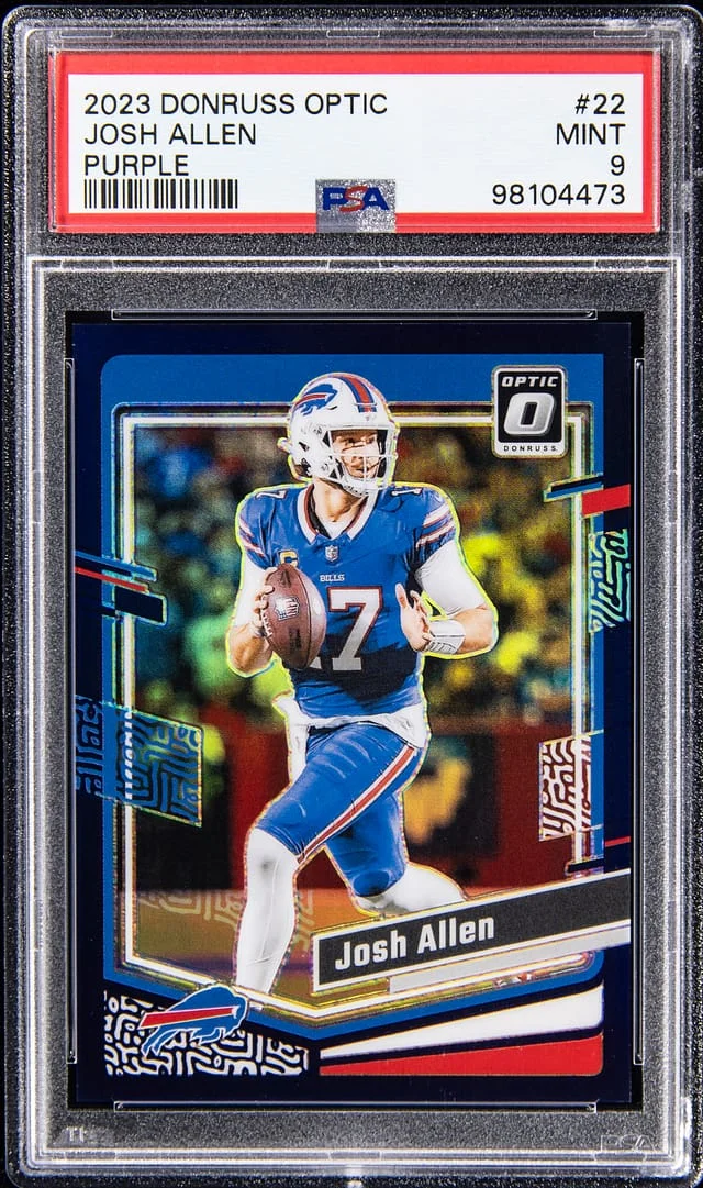 2023 Panini Donruss Optic Josh Allen Purple #22 card image