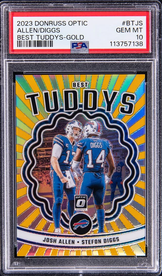 2023 Panini Donruss Optic Josh Allen/Stefon Diggs Best Tuddy Gold #BT-JS card image