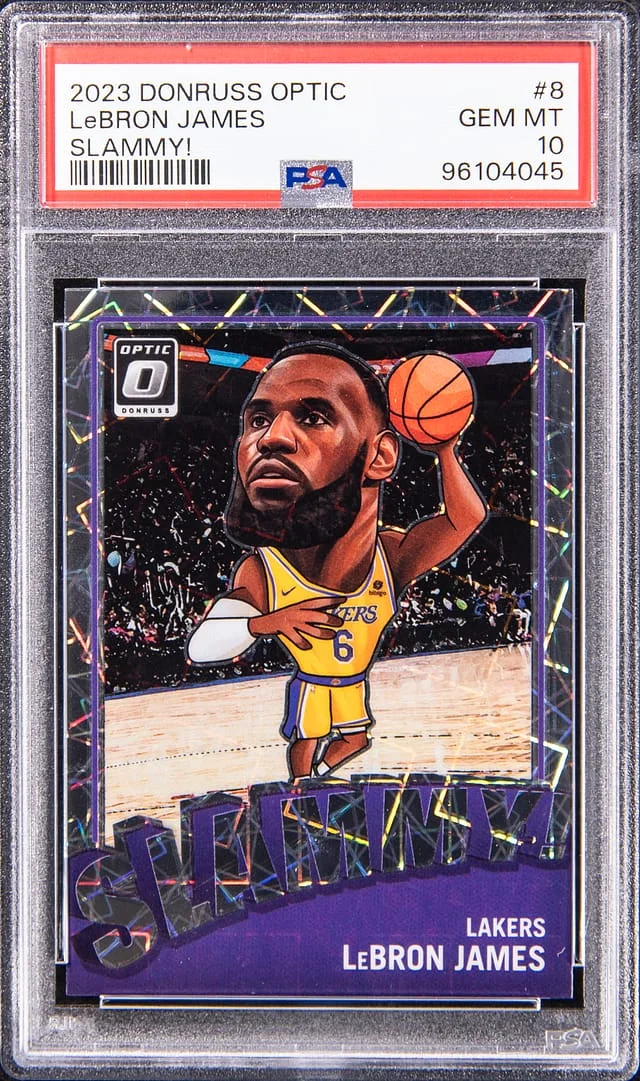 2023 Panini Donruss Optic LeBron James SLAMMY! #8 card image