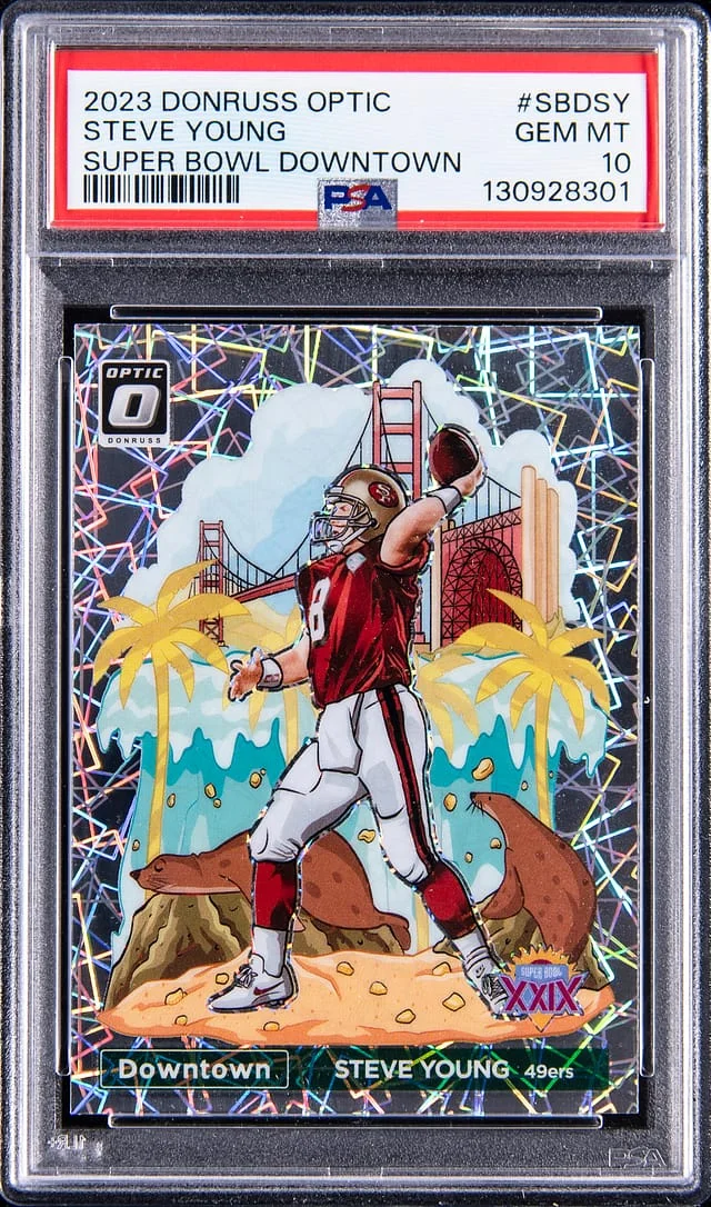 2023 Panini Donruss Optic Steve Young Super Bowl Downtown #SBD-SY card image