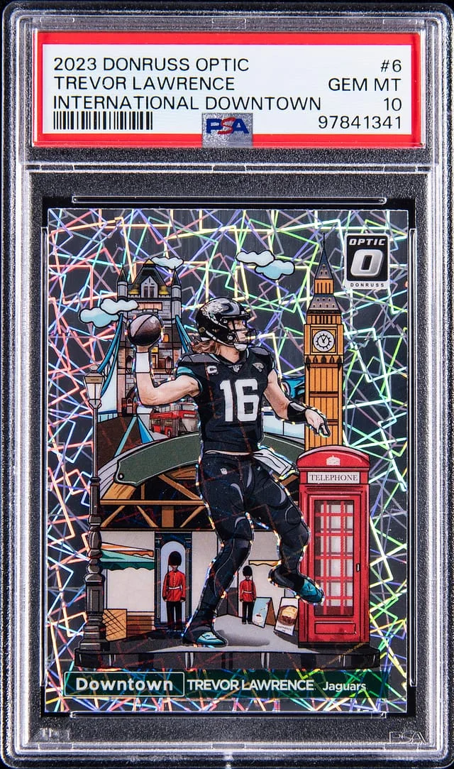 2023 Panini Donruss Optic Trevor Lawrence International Downtown #6 card image