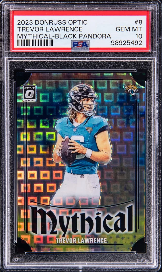 2023 Panini Donruss Optic Trevor Lawrence Mythical Black Pandora #8 card image