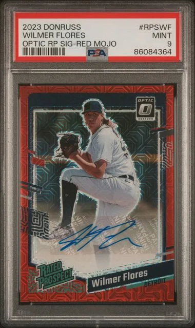 2023 Panini Donruss Optic Wilmer Flores Rated Prospect Signatures Red Mojo #RPSWF card image